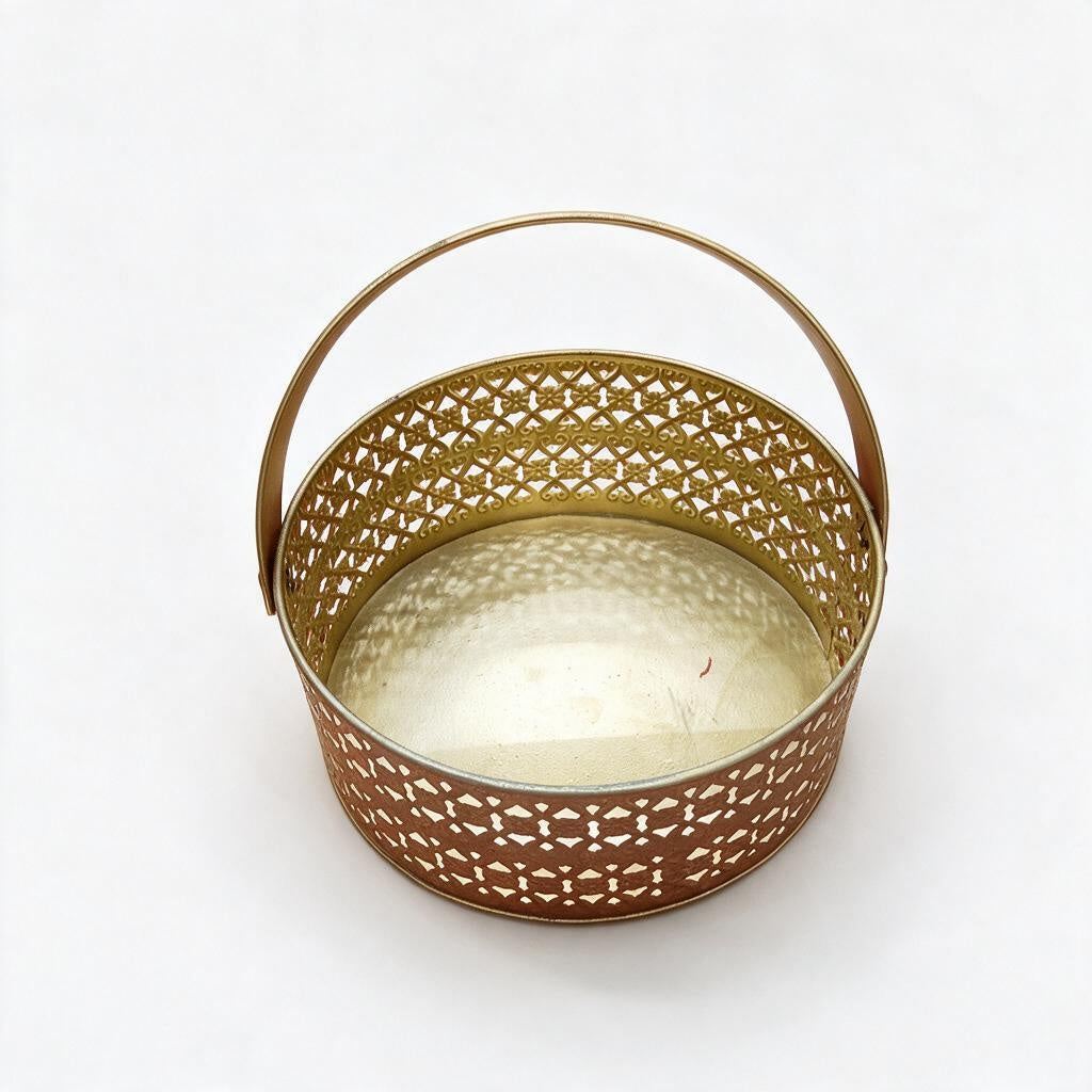 Gold-Tone Handled Basket product photo