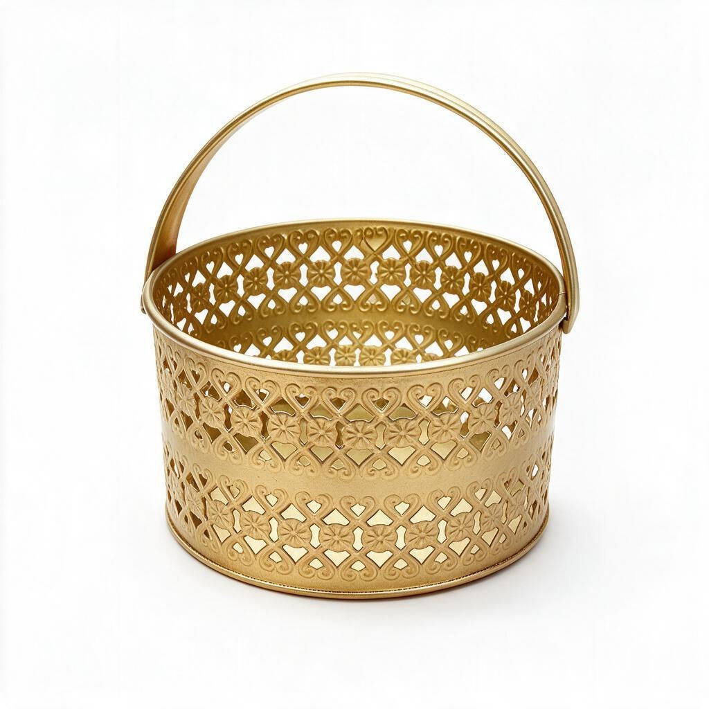 Gold-Tone Handled Basket product photo