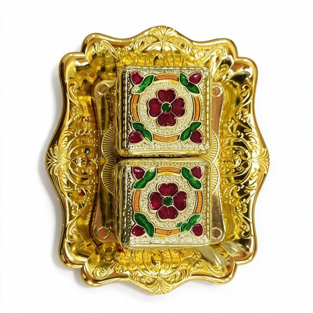 Gold Tray And Square Box Set product photo