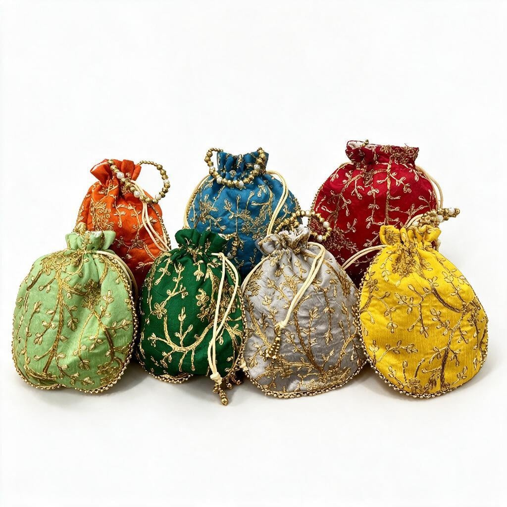 Embroidered Round Potli Bag product photo