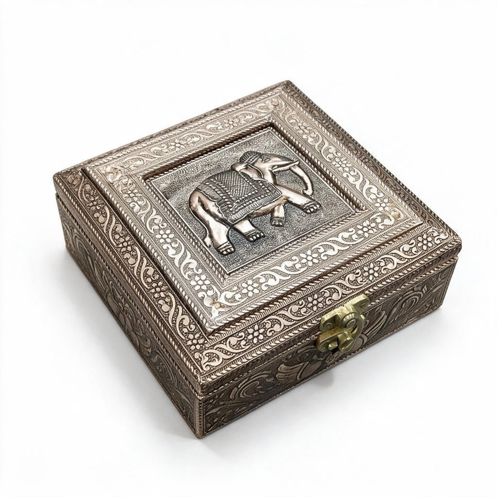 Elephant And Peacock Jewellery Box product photo