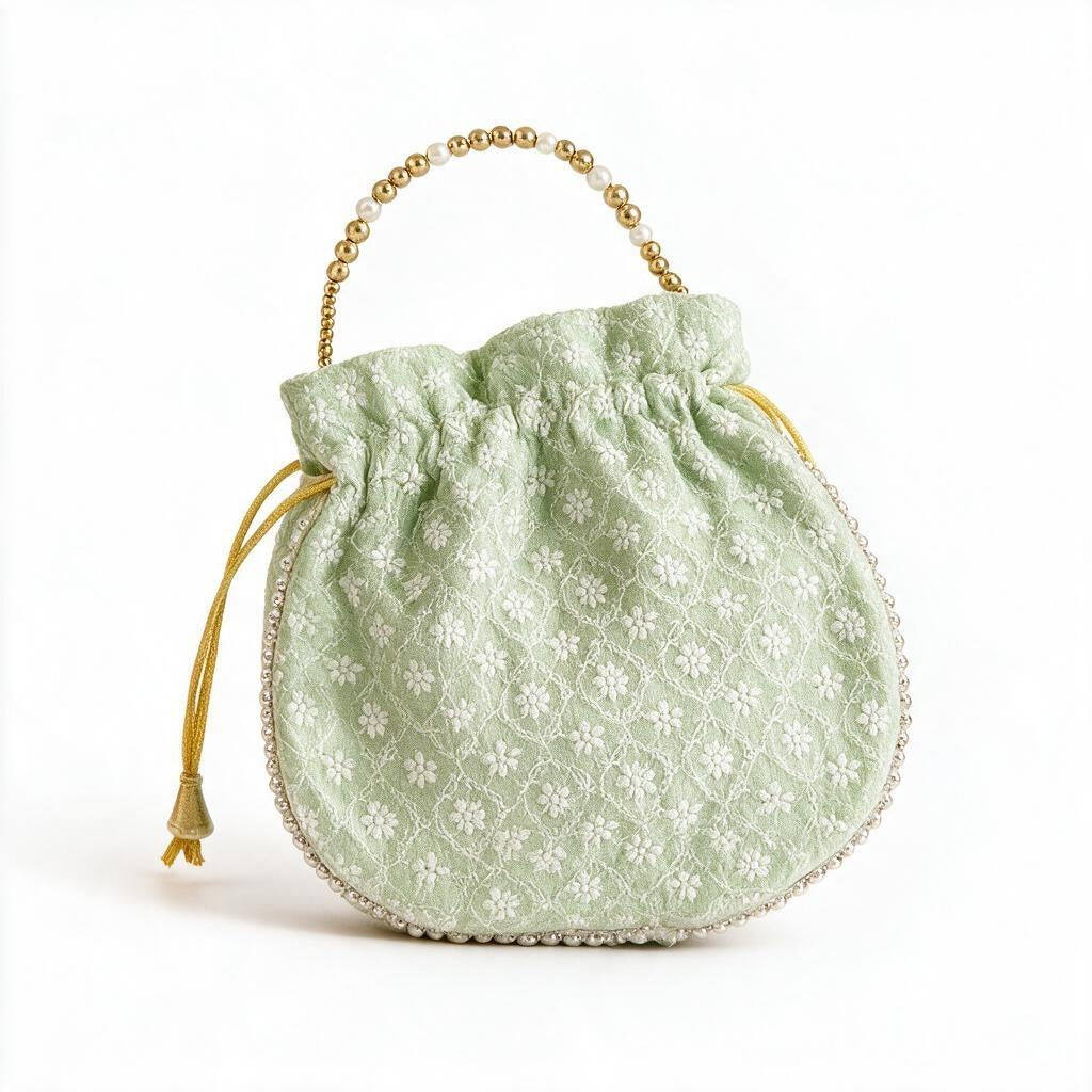Chikankari Potli Bag