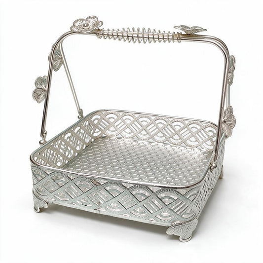 Silver-Tone Handled Basket product photo