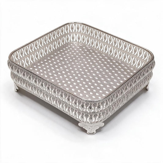 Silver-Tone Rectangular Tray product photo