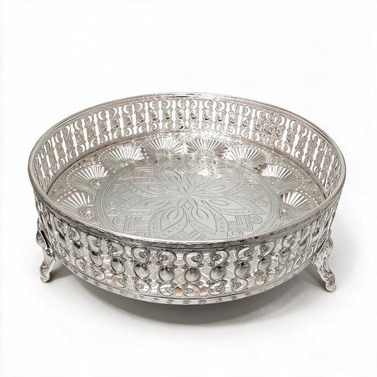 Silver-Tone Round Tray product photo