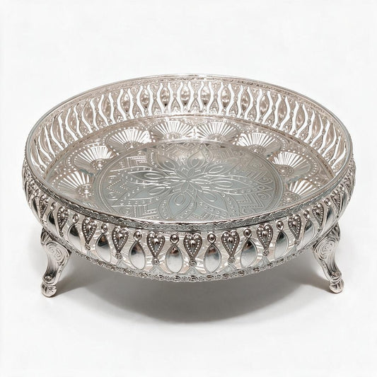 Silver-Tone Round Tray product photo