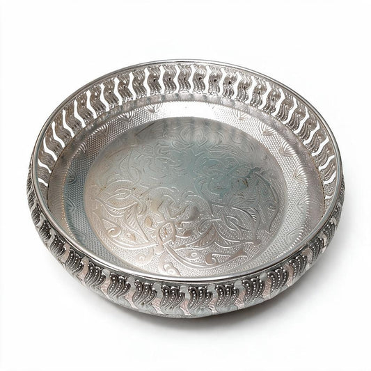 Silver-Tone Round Tray product photo