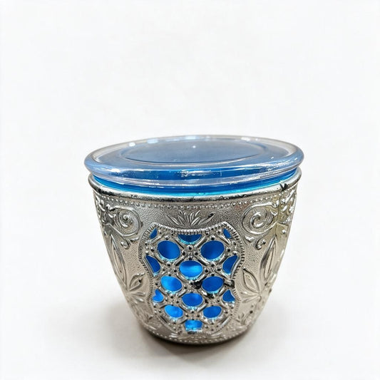 Decorative Blue-Silver Round Box product photo