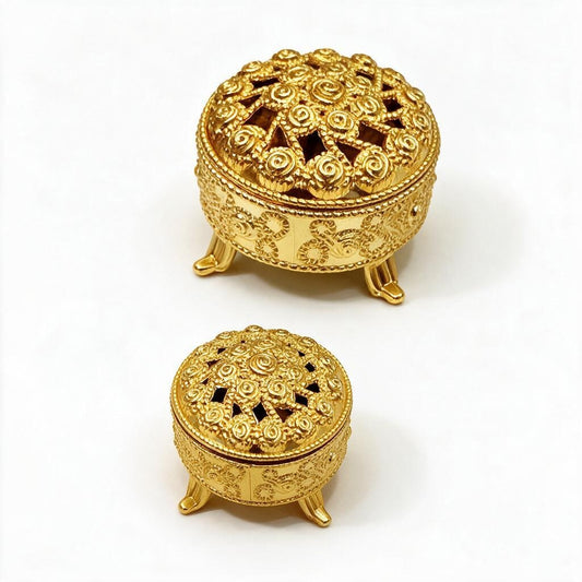 Gold Ornate Round Box product photo