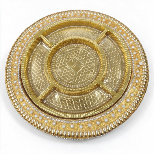 Round Dry Fruit 5 Khana Tray product photo