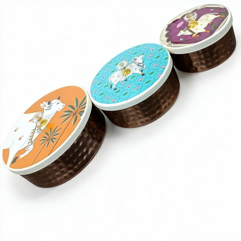 Lid Meena Dibba Copper Base product photo