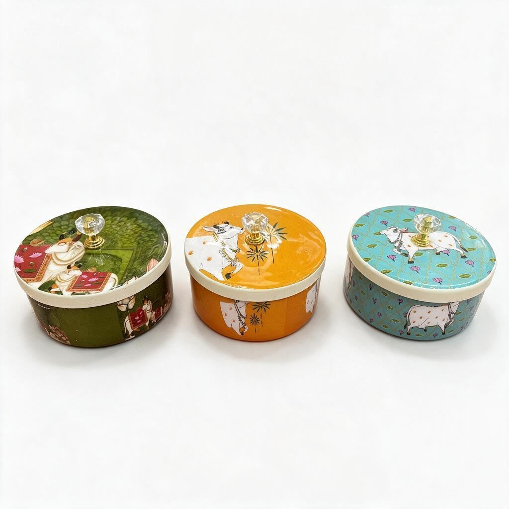Printed Round Lidded Box product photo