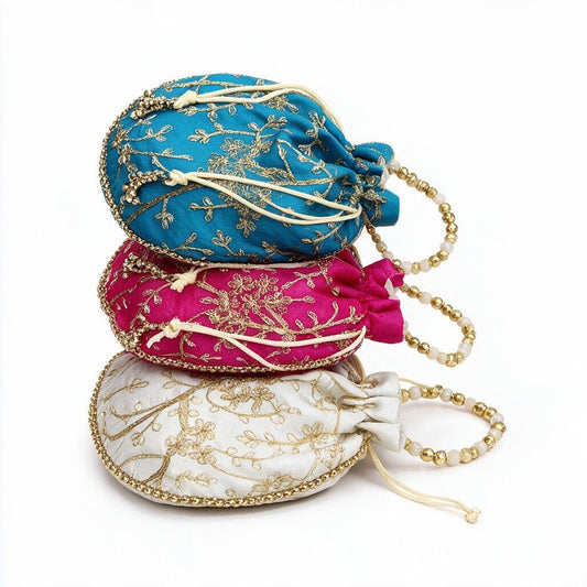 Embroidered Round Potli Bag product photo