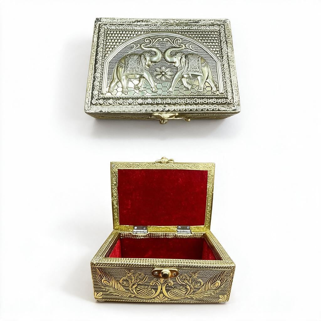 Elephant And Peacock Jewel Box product photo