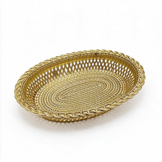 Gold-Tone Oval Basket/Tray product photo