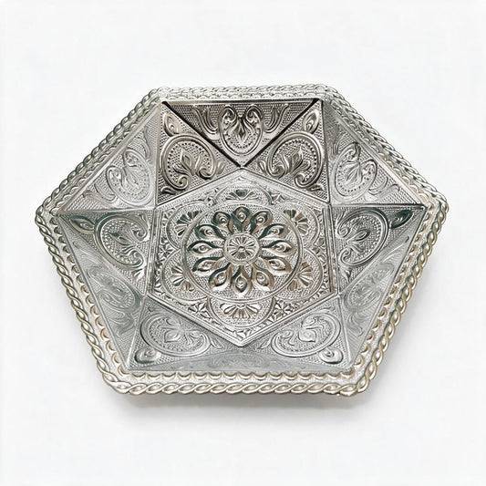Silver Pentagonal Decorative Tray product photo