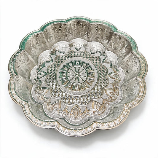 Silver Ornate Round Bowl/Tray product photo